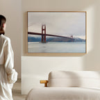 Crimson Passage – blue vintage canvas wall art print by Aspire Prints