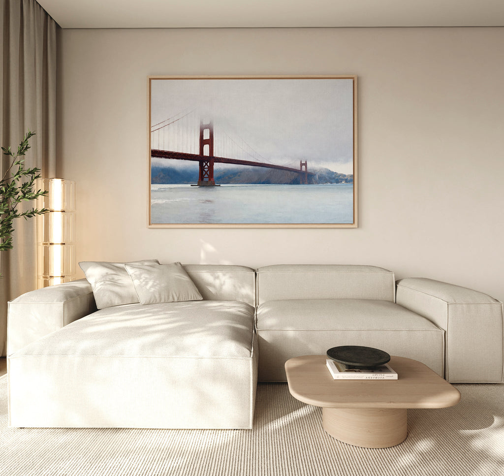 Crimson Passage – blue vintage canvas wall art print by Aspire Prints