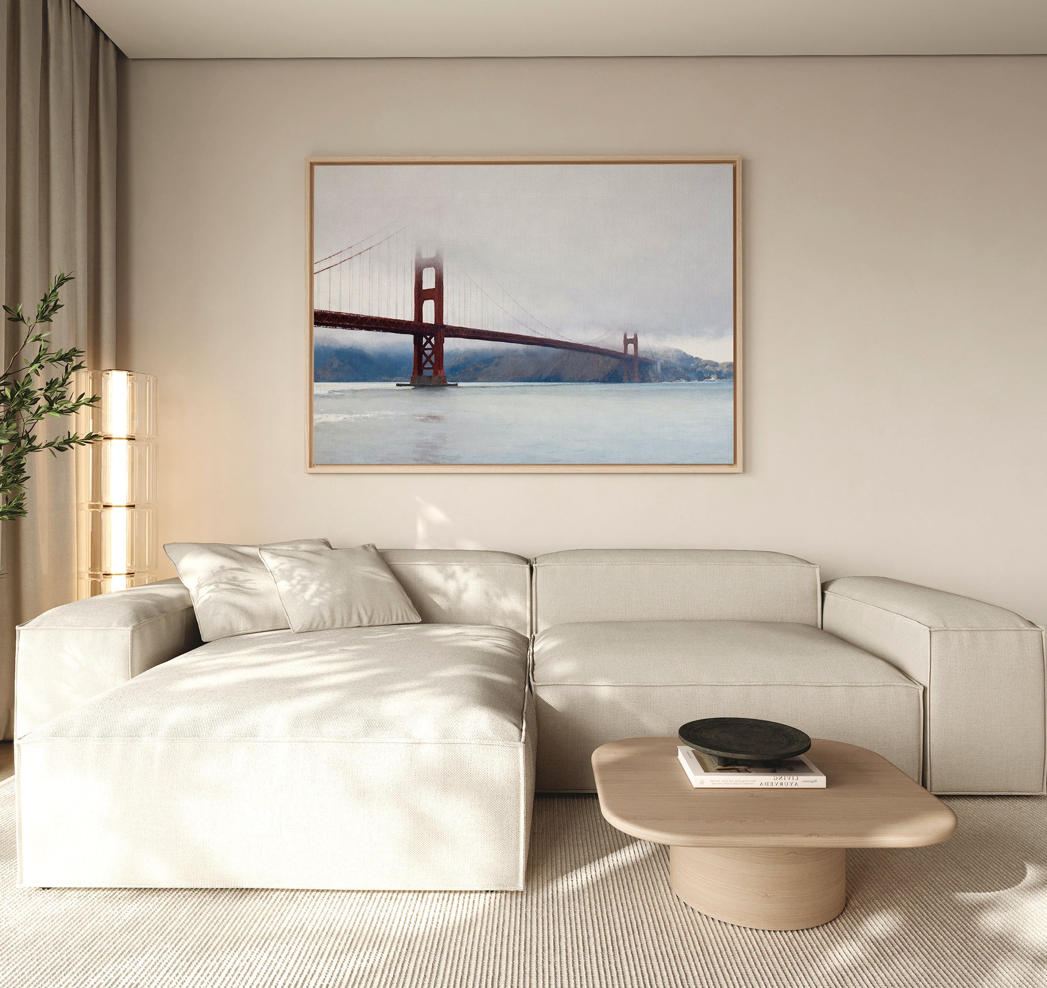 Crimson Passage – blue vintage canvas wall art print by Aspire Prints