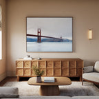 Crimson Passage – blue vintage canvas wall art print by Aspire Prints