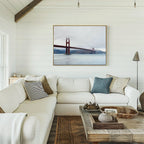 Crimson Passage – blue vintage canvas wall art print by Aspire Prints