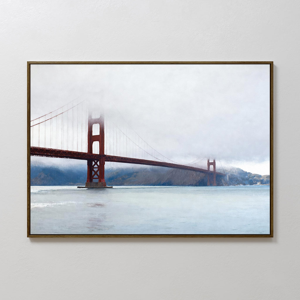 Crimson Passage – blue vintage canvas wall art print by Aspire Prints