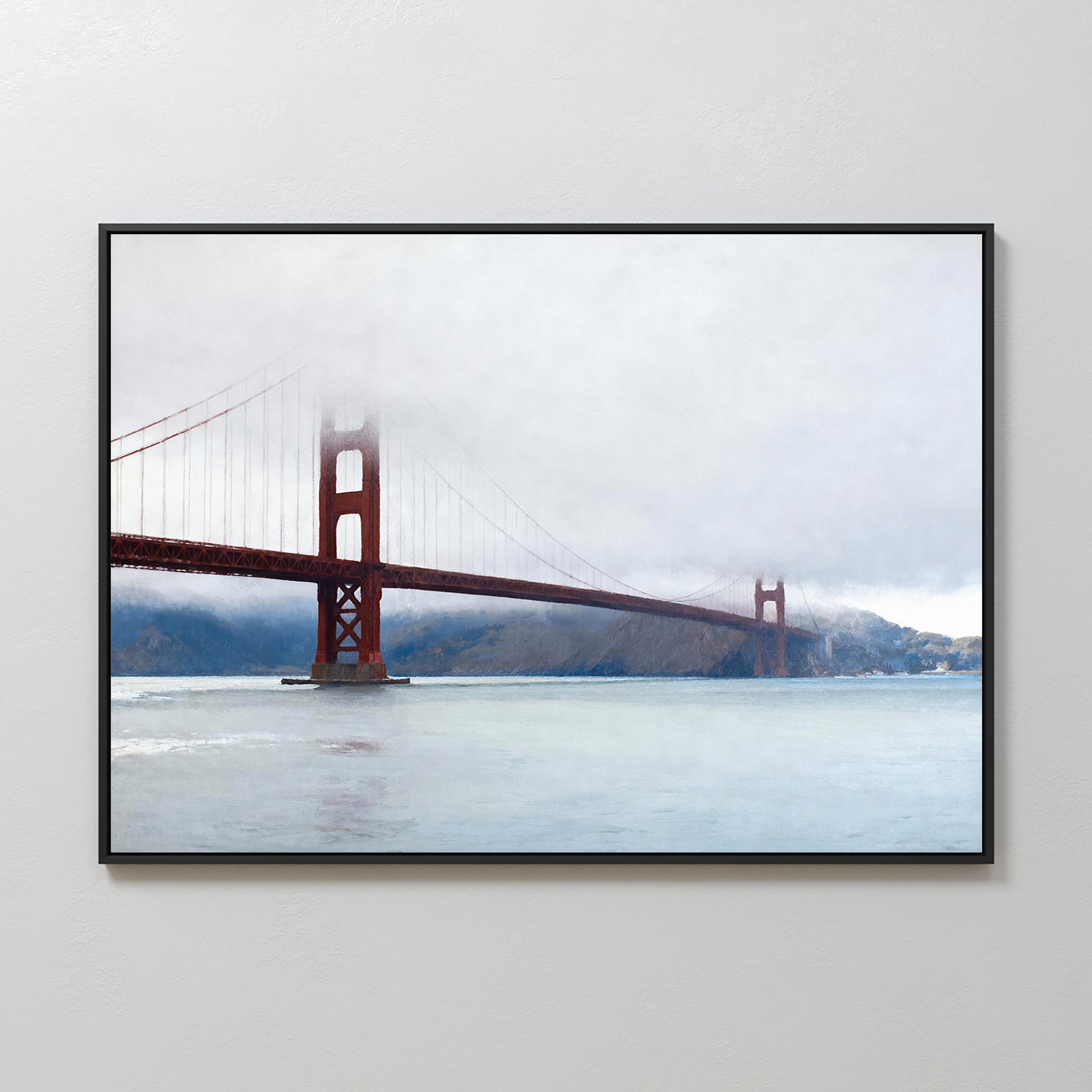 Crimson Passage – blue vintage canvas wall art print by Aspire Prints