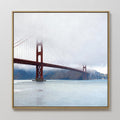 Veil of the Crimson Strait – blue vintage canvas wall art print by Aspire Prints