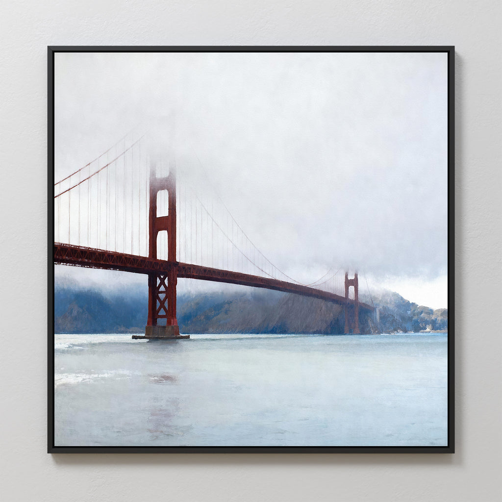 Veil of the Crimson Strait – blue vintage canvas wall art print by Aspire Prints