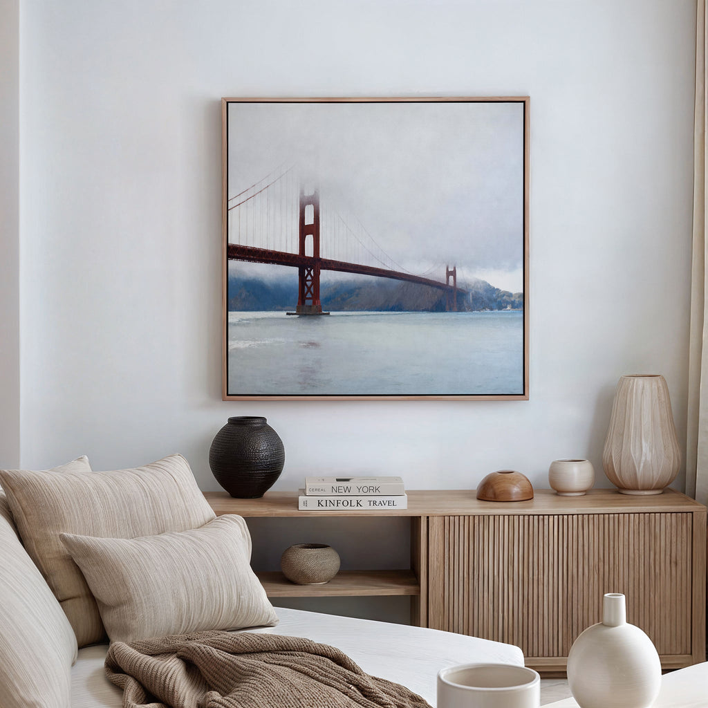 Veil of the Crimson Strait – blue vintage canvas wall art print by Aspire Prints