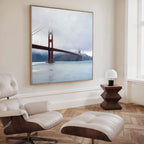 Veil of the Crimson Strait – blue vintage canvas wall art print by Aspire Prints