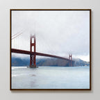 Veil of the Crimson Strait – blue vintage canvas wall art print by Aspire Prints