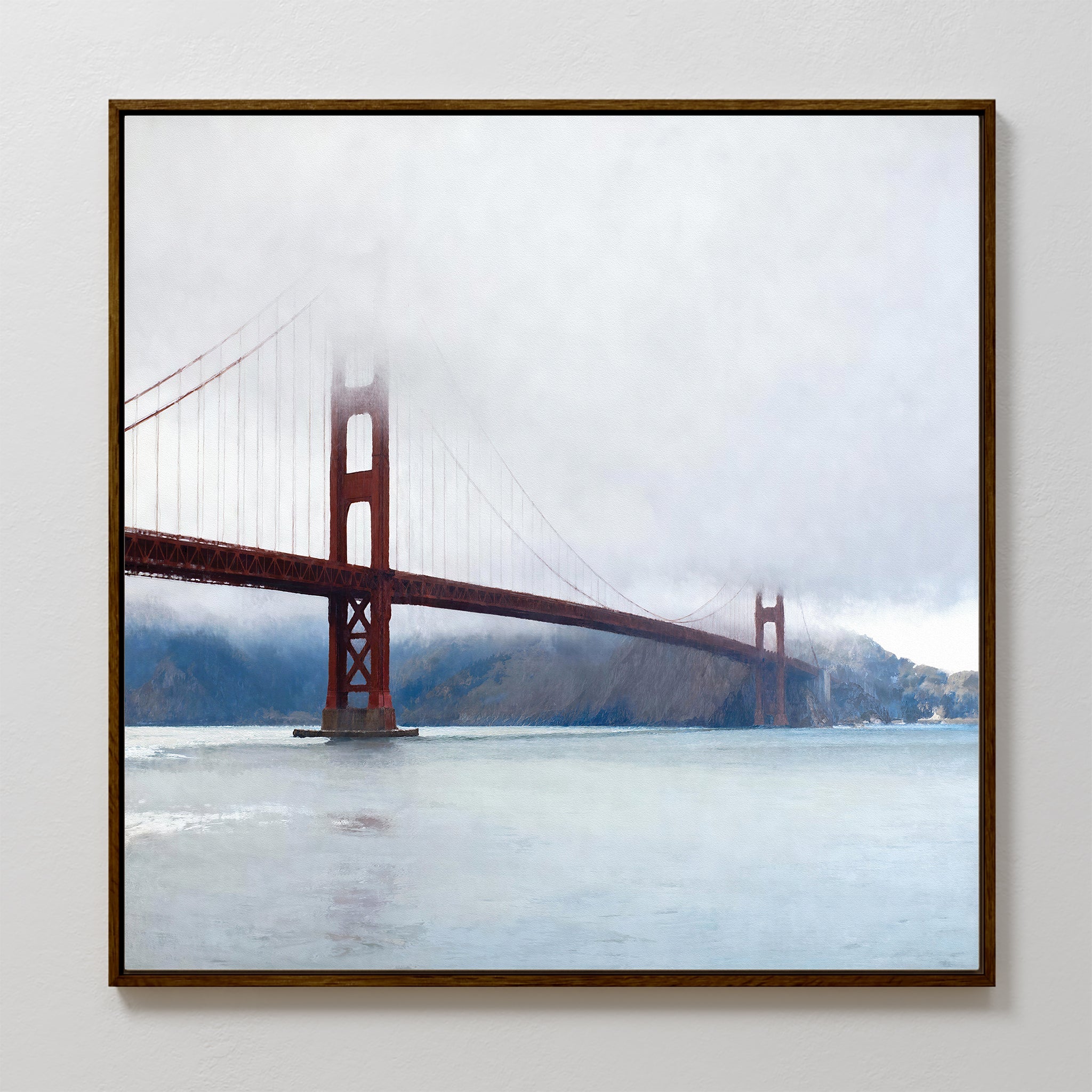 Veil of the Crimson Strait – blue vintage canvas wall art print by Aspire Prints