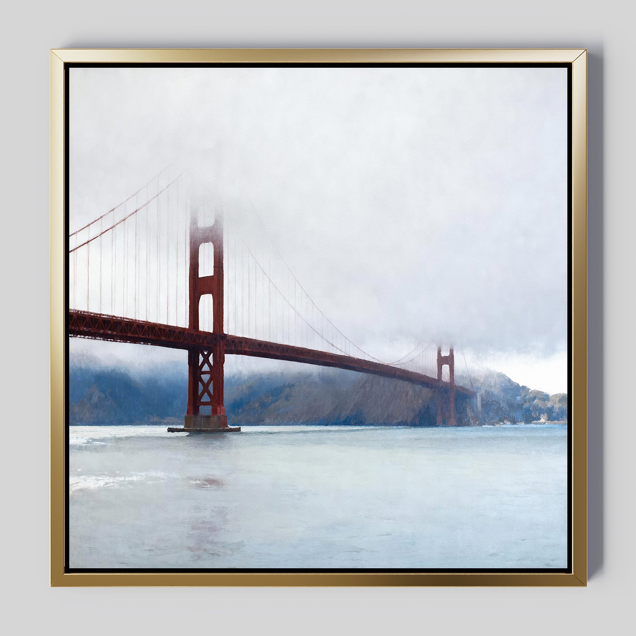Veil of the Crimson Strait – blue vintage canvas wall art print by Aspire Prints