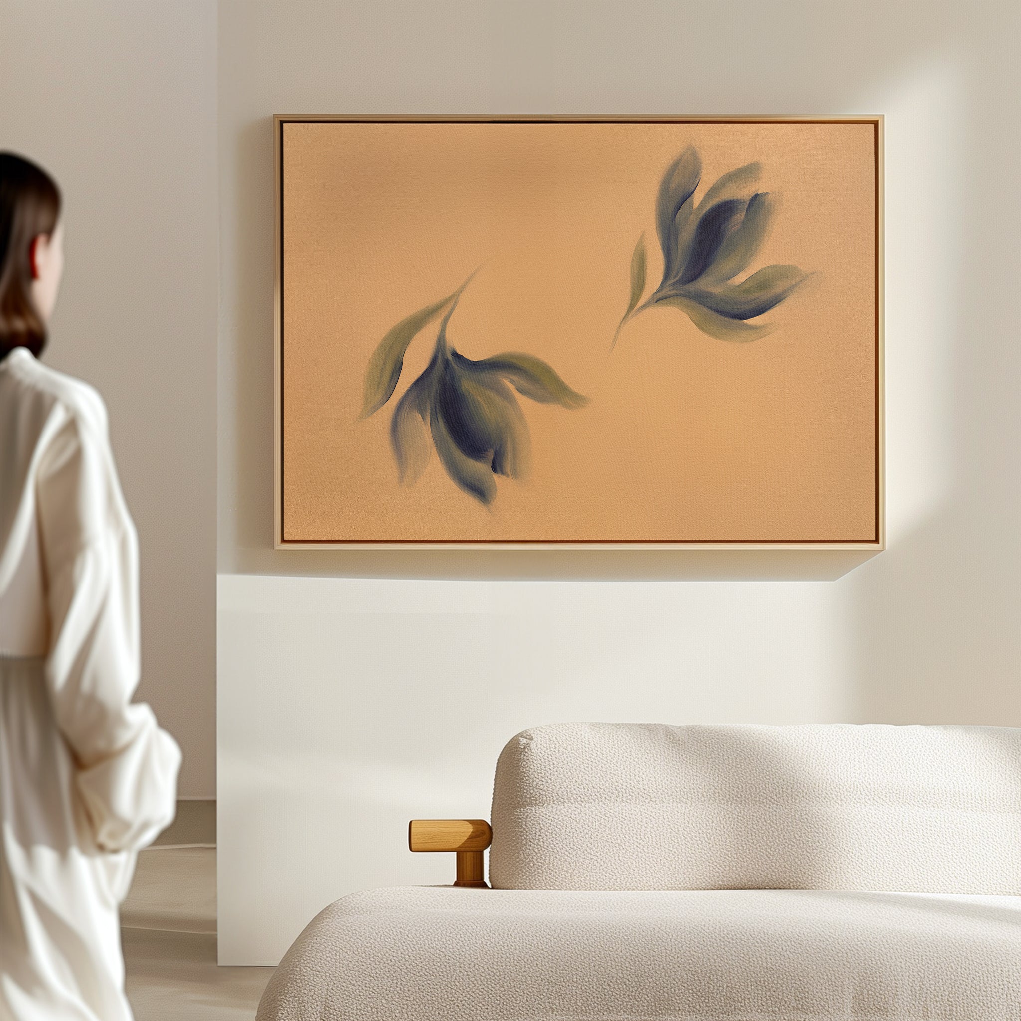Whispering Sage – green botanical canvas wall art print by Aspire Prints