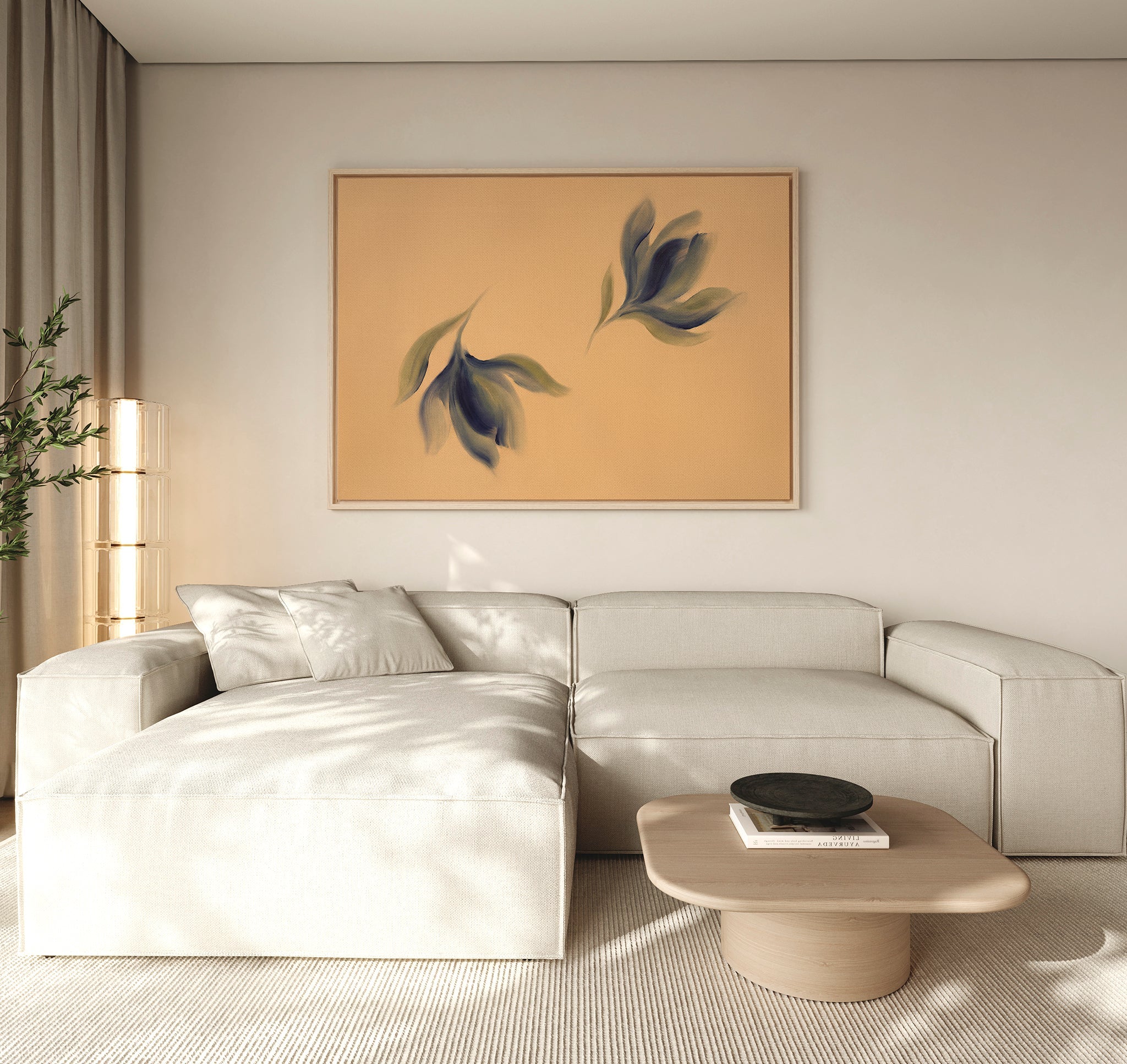 Whispering Sage – green botanical canvas wall art print by Aspire Prints
