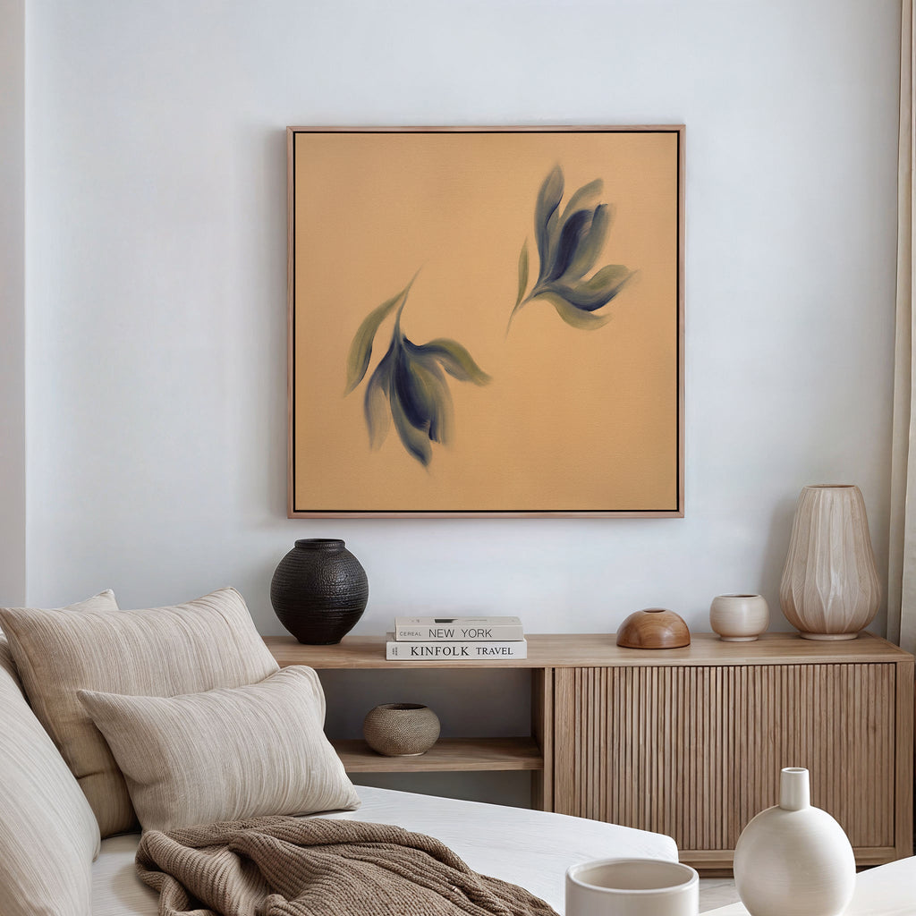 Whisper of the Olive Grove – green botanical canvas wall art print by Aspire Prints