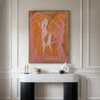 Amber Reverie – blush pink abstract canvas wall art print by Aspire Prints