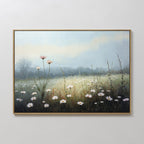 Whispers of First Light – green botanical canvas wall art print by Aspire Prints