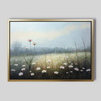Whispers of First Light – green botanical canvas wall art print by Aspire Prints