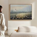 Whispers of First Light – green botanical canvas wall art print by Aspire Prints