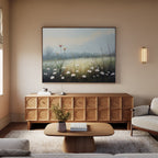Whispers of First Light – green botanical canvas wall art print by Aspire Prints