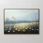 Whispers of First Light – green botanical canvas wall art print by Aspire Prints