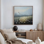 Whispers of First Light – green botanical canvas wall art print by Aspire Prints