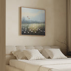 Whispers of First Light – green botanical canvas wall art print by Aspire Prints