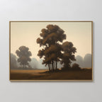 Whispers of First Light – earthy brown vintage canvas wall art print by Aspire Prints