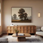 Whispers of First Light – earthy brown vintage canvas wall art print by Aspire Prints