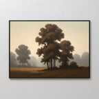 Whispers of First Light – earthy brown vintage canvas wall art print by Aspire Prints