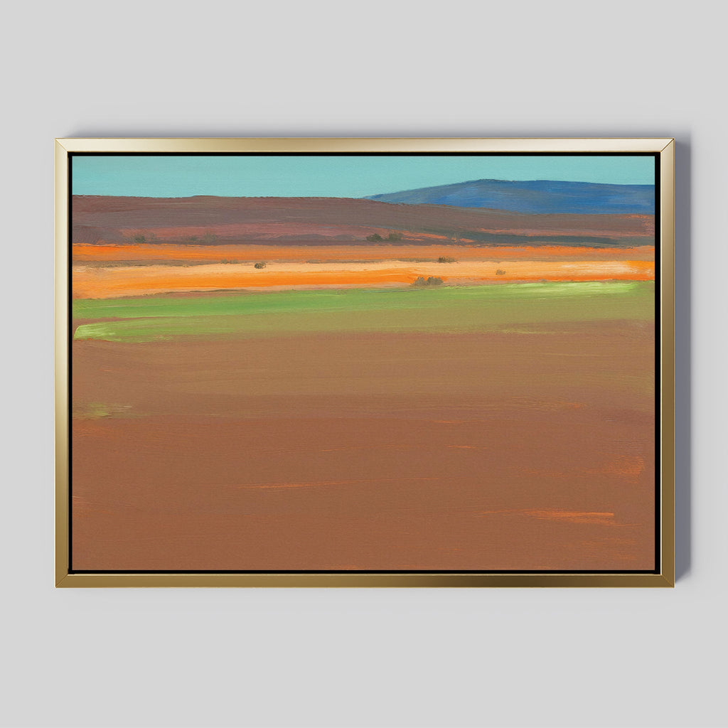 Painted Mesa Whispers – earthy brown abstract canvas wall art print by Aspire Prints