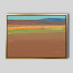 Painted Mesa Whispers – earthy brown abstract canvas wall art print by Aspire Prints