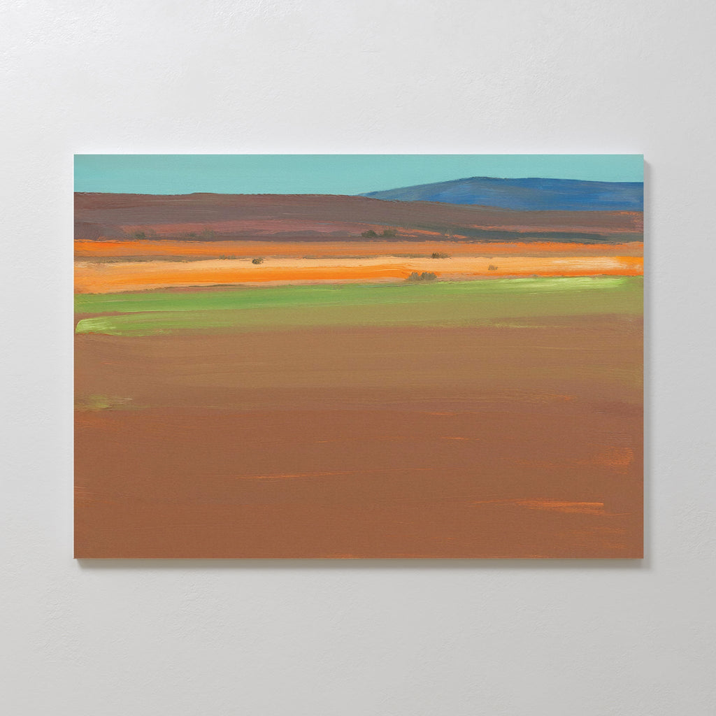 Painted Mesa Whispers – earthy brown abstract canvas wall art print by Aspire Prints