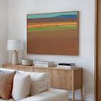 Painted Mesa Whispers – earthy brown abstract canvas wall art print by Aspire Prints