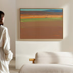 Painted Mesa Whispers – earthy brown abstract canvas wall art print by Aspire Prints