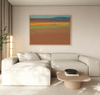 Painted Mesa Whispers – earthy brown abstract canvas wall art print by Aspire Prints
