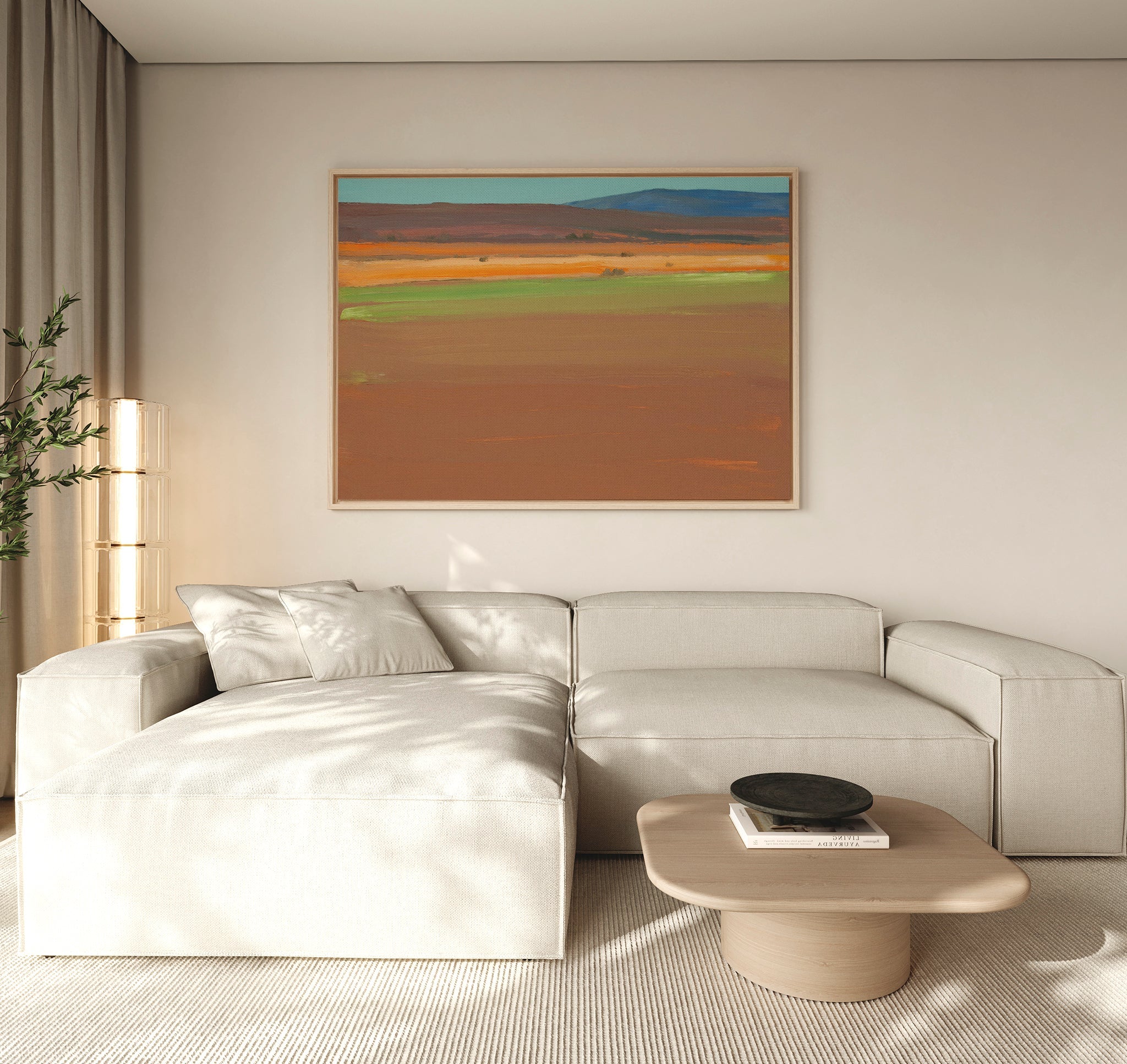 Painted Mesa Whispers – earthy brown abstract canvas wall art print by Aspire Prints