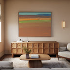 Painted Mesa Whispers – earthy brown abstract canvas wall art print by Aspire Prints