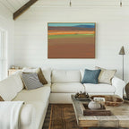 Painted Mesa Whispers – earthy brown abstract canvas wall art print by Aspire Prints