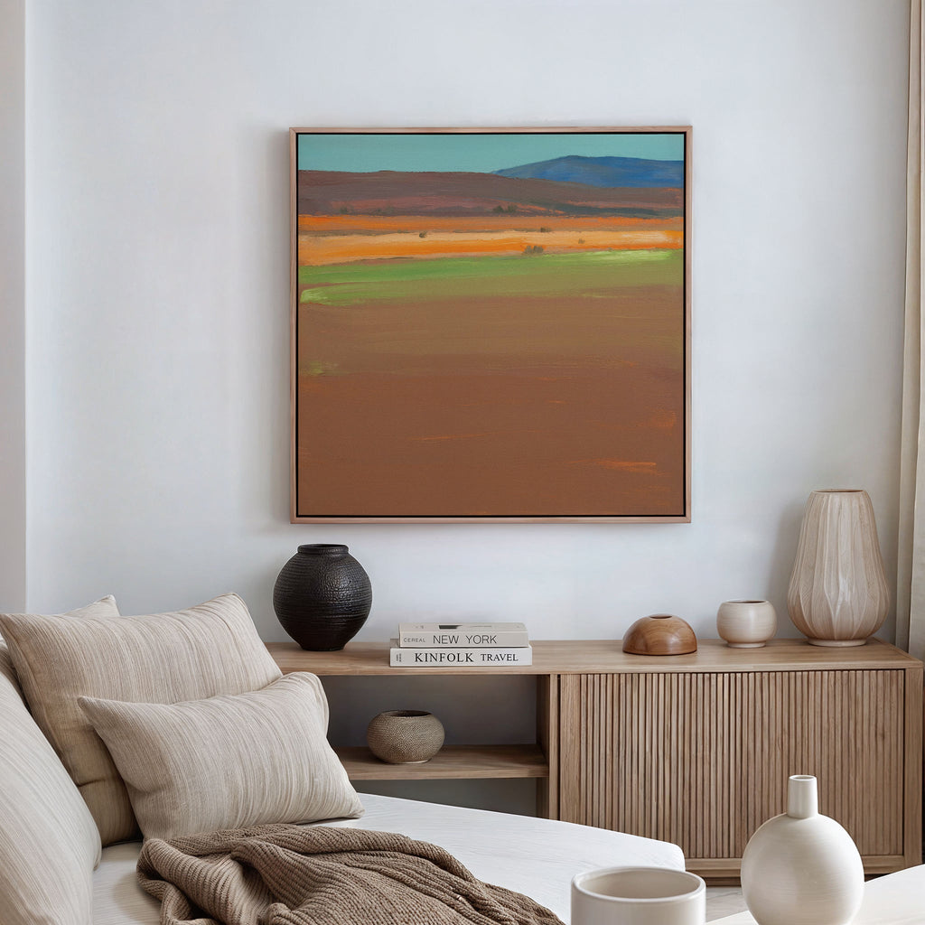 Whispers of the Painted Desert – earthy brown abstract canvas wall art print by Aspire Prints