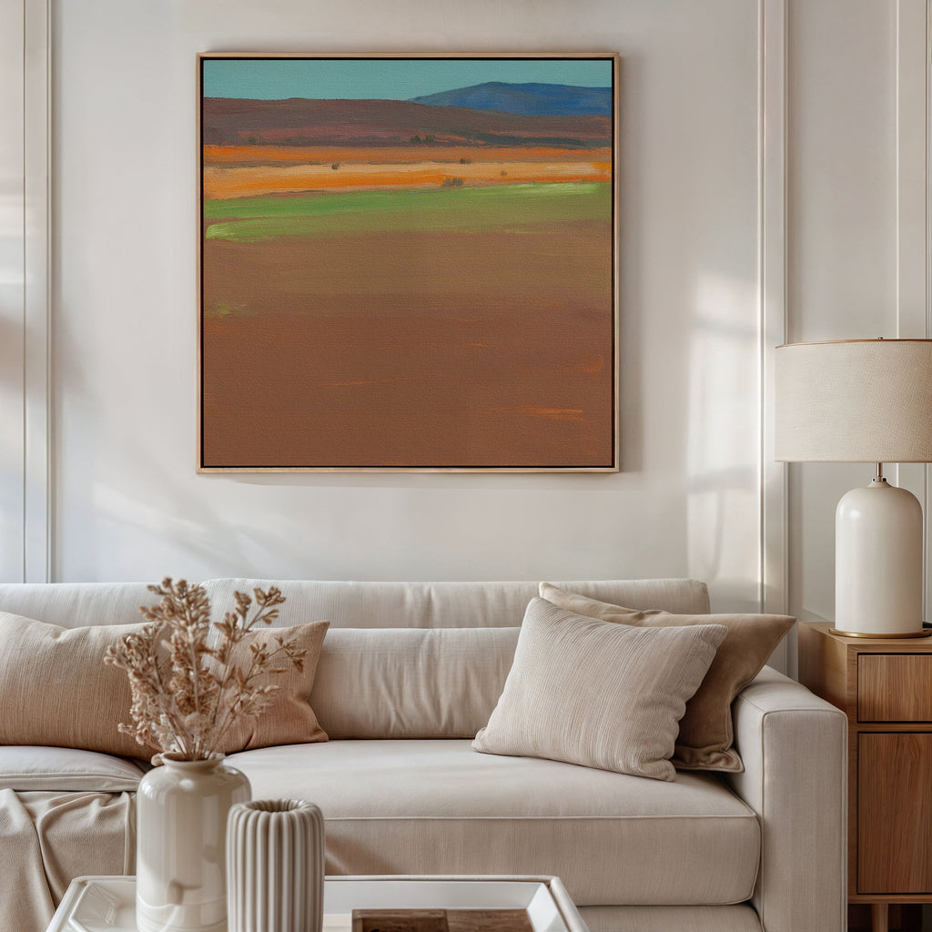 Whispers of the Painted Desert – earthy brown abstract canvas wall art print by Aspire Prints