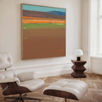 Whispers of the Painted Desert – earthy brown abstract canvas wall art print by Aspire Prints