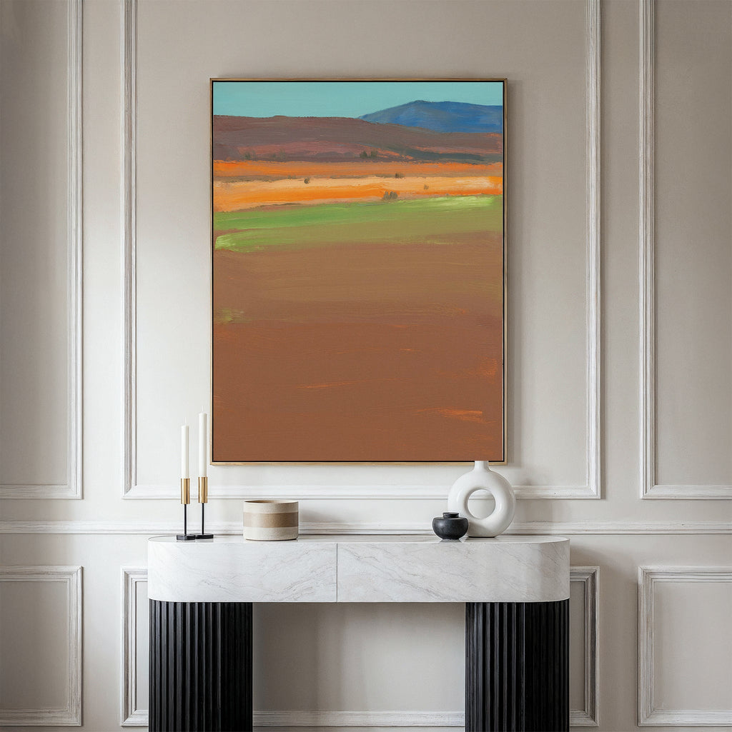 Whispers of the Mesa – earthy brown abstract canvas wall art print by Aspire Prints