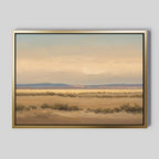 Whispers of the Mojave – golden yellow vintage canvas wall art print by Aspire Prints