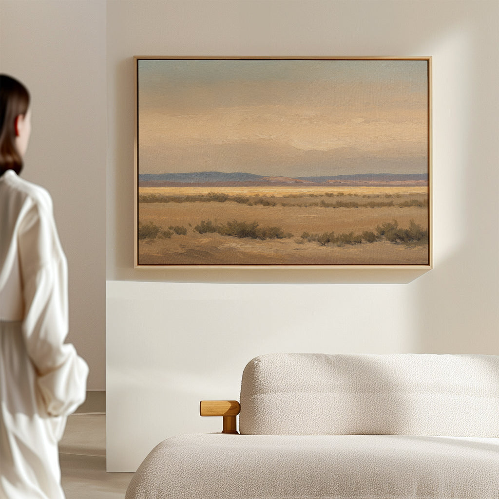Whispers of the Mojave – golden yellow vintage canvas wall art print by Aspire Prints