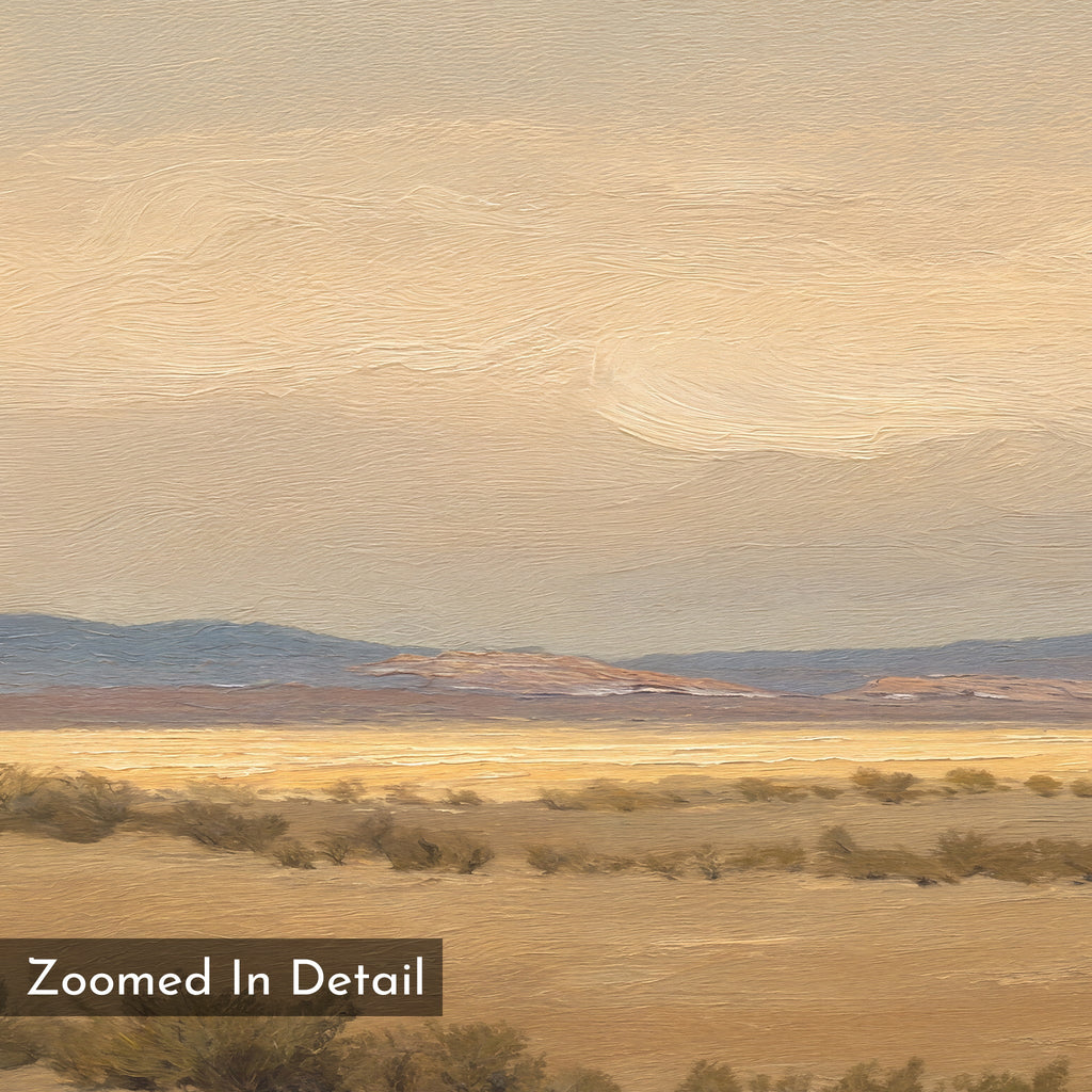 Whispers of the Mojave – golden yellow vintage canvas wall art print by Aspire Prints