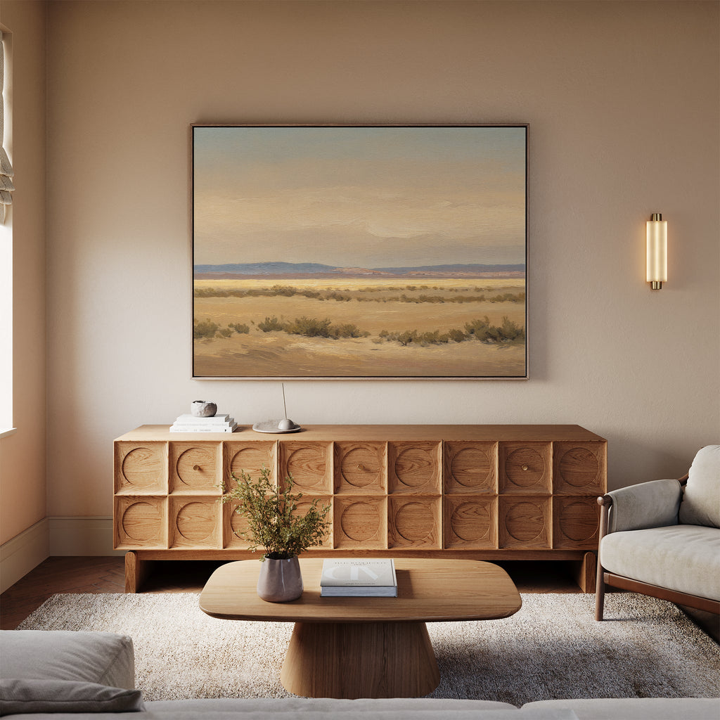 Whispers of the Mojave – golden yellow vintage canvas wall art print by Aspire Prints