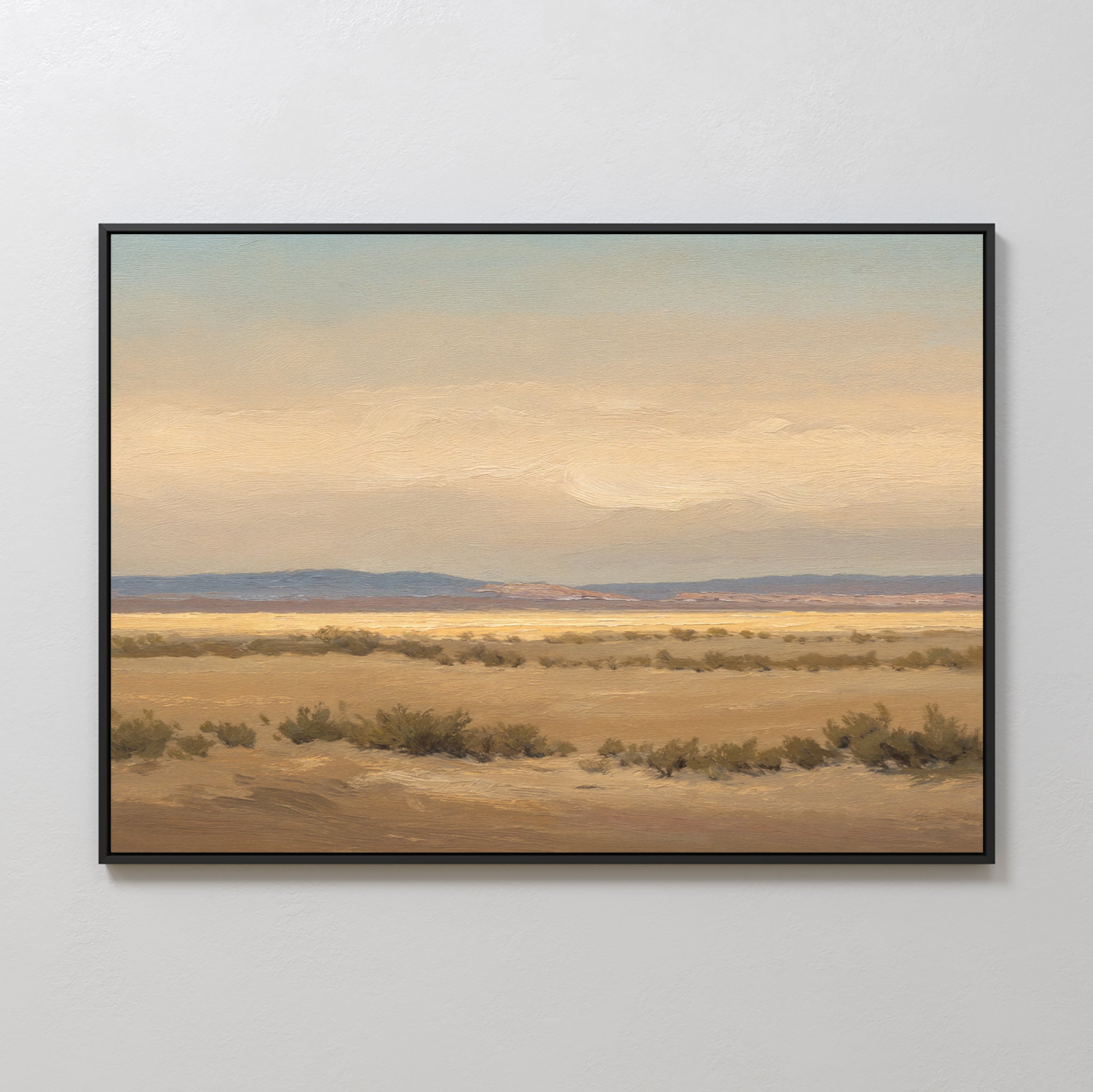 Whispers of the Mojave – golden yellow vintage canvas wall art print by Aspire Prints
