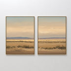 Whispers of the Mojave – Set of 2 Canvas Prints set of 2 – golden yellow vintage canvas wall art by Aspire Prints