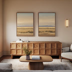 Whispers of the Mojave – Set of 2 Canvas Prints set of 2 – golden yellow vintage canvas wall art by Aspire Prints
