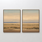 Whispers of the Mojave – Set of 2 Canvas Prints set of 2 – golden yellow vintage canvas wall art by Aspire Prints