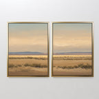 Whispers of the Mojave – Set of 2 Canvas Prints set of 2 – golden yellow vintage canvas wall art by Aspire Prints